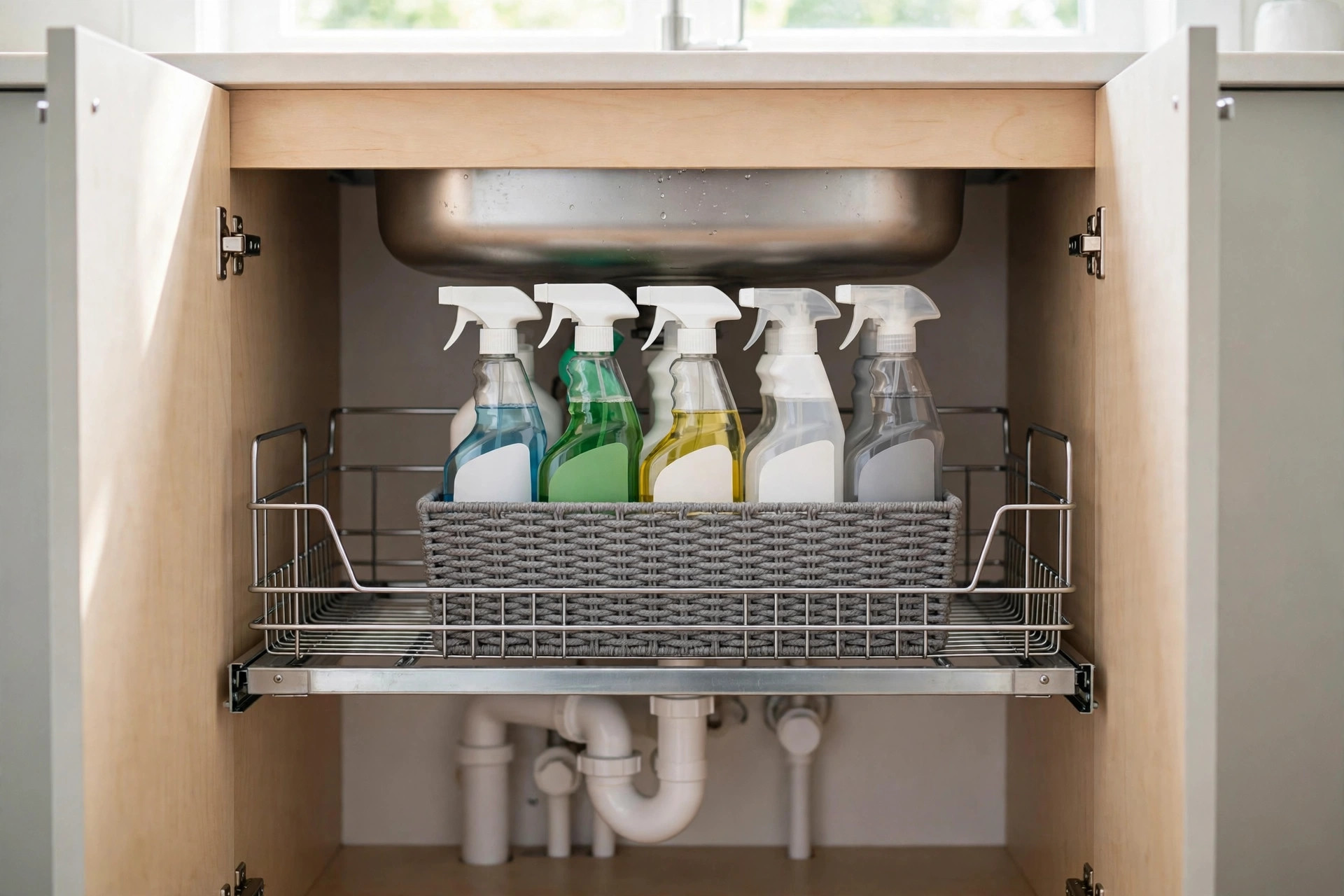 How to Organize Under the Kitchen Sink
